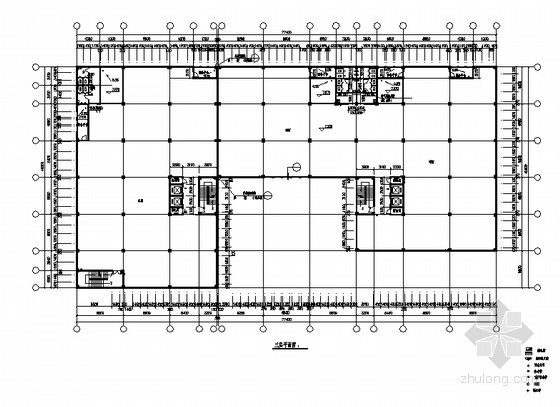 [杭州]某五层办公楼建筑方案图-平面 