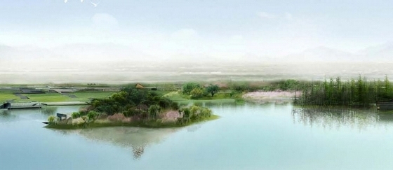 [陕西]著名国家遗址公园方案深化设计及阶段性总结方案-蓬莱烟村效果图