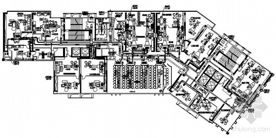 中央空调平面布置资料下载-某综合楼中央空调平面图
