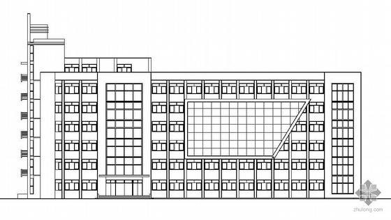 中学教学楼六层建筑施工图资料下载-某职业中学教学楼建筑施工图