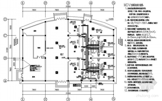 张掖会议中心CAD图纸资料下载-新密市某会议中心空调图纸