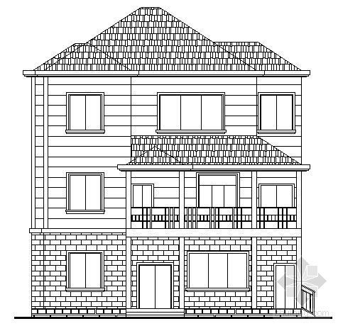 农村住宅建筑方案图资料下载-某农村三层住宅楼方案图