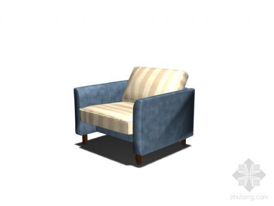 休闲躺椅沙发单人资料下载-单人沙发1