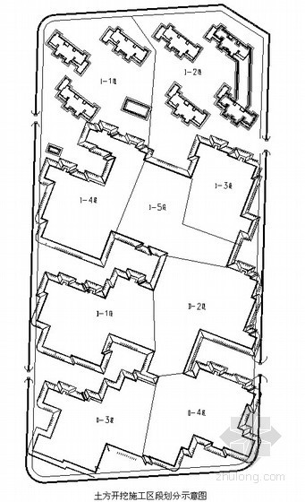 挖掘机挖土石方示意图资料下载-[天津]住宅工程土方开挖施工方案(开挖示意图)