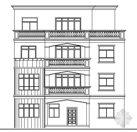 私人别墅围墙施工图资料下载-某四层私人别墅建筑施工图