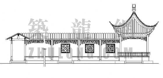 屋架仰视资料下载-连廊四角亭施工图