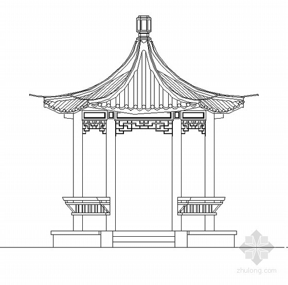木质六角亭cad资料下载-六角亭施工详图