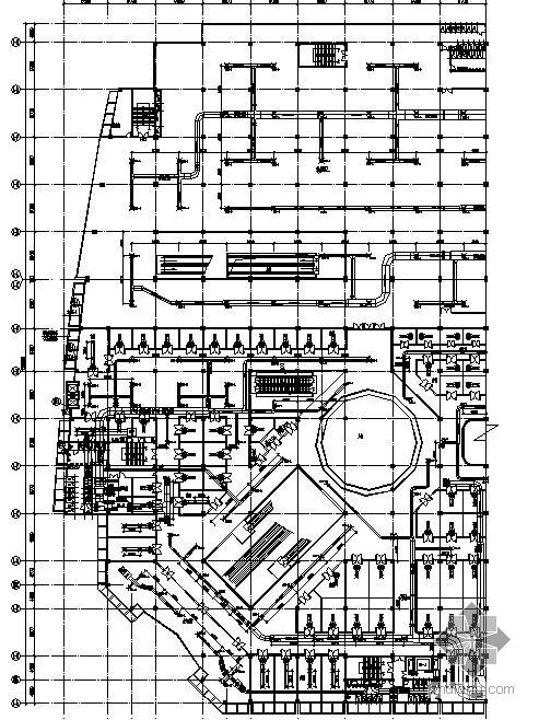 韶关建筑资料下载-韶关某广场空调平面图