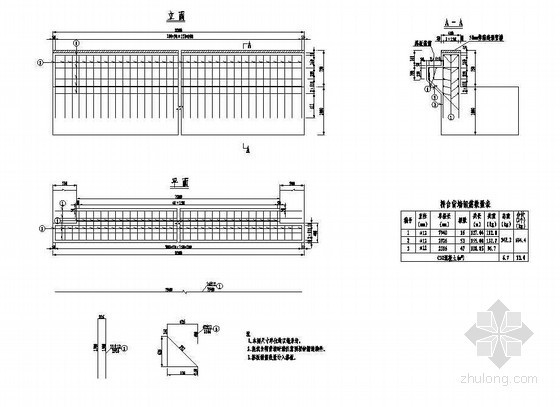 10米预应力空心板资料下载-1×10米预应力混凝土空心板桥台背墙钢筋构造节点详图设计