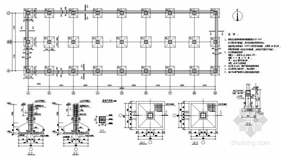 钢框架加固设计图资料下载-某14米钢框架宿舍结构设计图