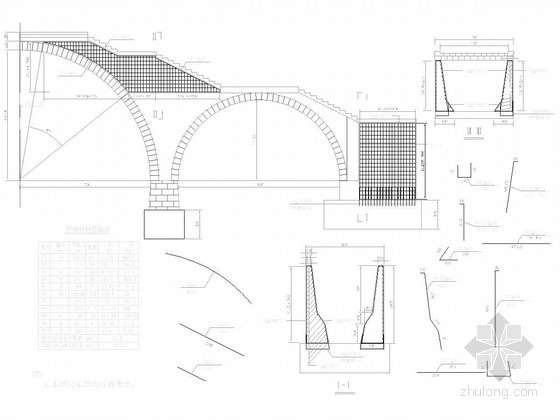 [浙江]三跨实腹拱桥施工图（黄金分割）-侧墙钢筋 