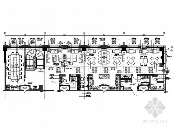 现代简约CAD图资料下载-[上海]现代简约酒店休闲区设计CAD施工图