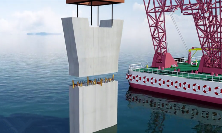 著名跨海大桥工程投标高清动画视频演示（18分钟）-起吊墩身.png