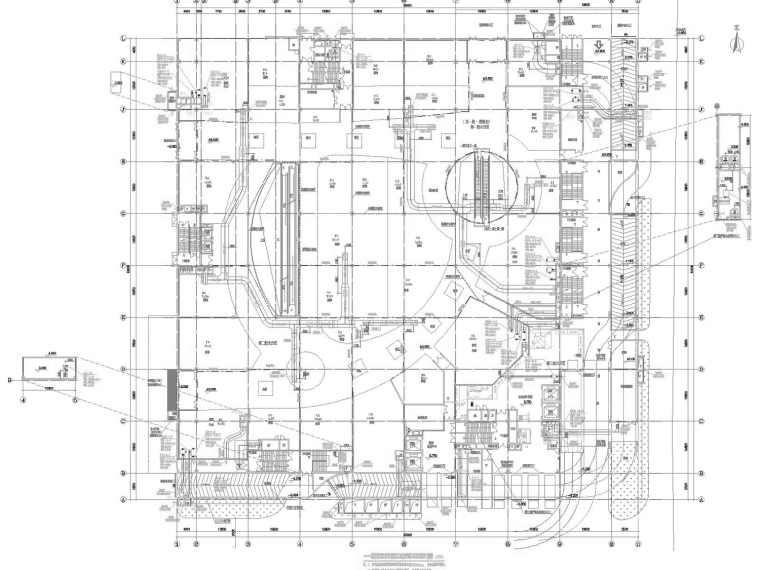 [河南]大型商场空调通风及防排烟系统设计施工图（人防设计）-一层通风防排烟平面图.jpg