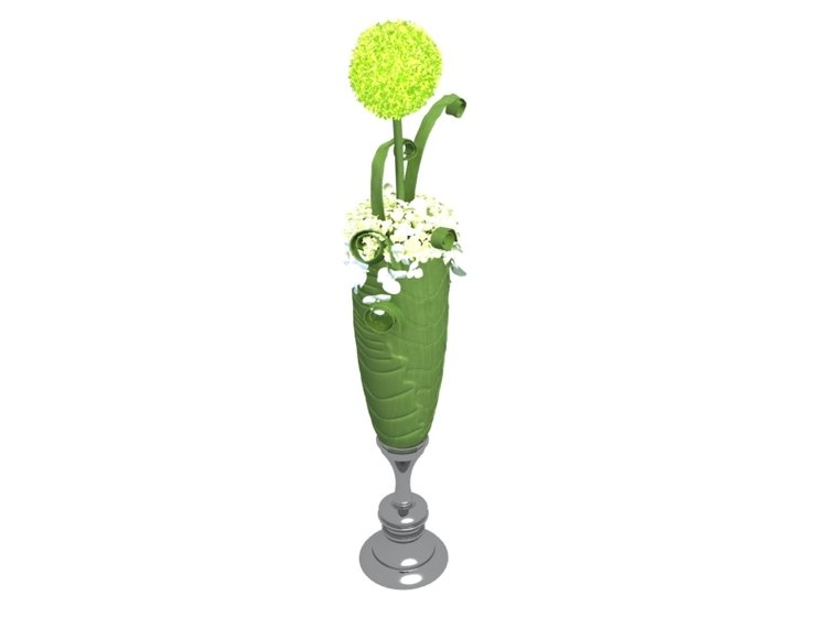 室内花瓶3D模型资料下载-欧式花瓶3D模型下载