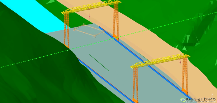 施工动画模拟资料下载-夜郎河双线特大桥劲性吊装施工仿真动画及解说（3分55秒，rmvb格式）