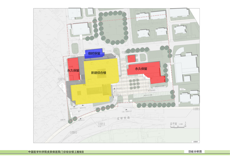 [北京]现代门诊楼设计中国医学科学院（cad+效果图）-中国医学科学院功能分析