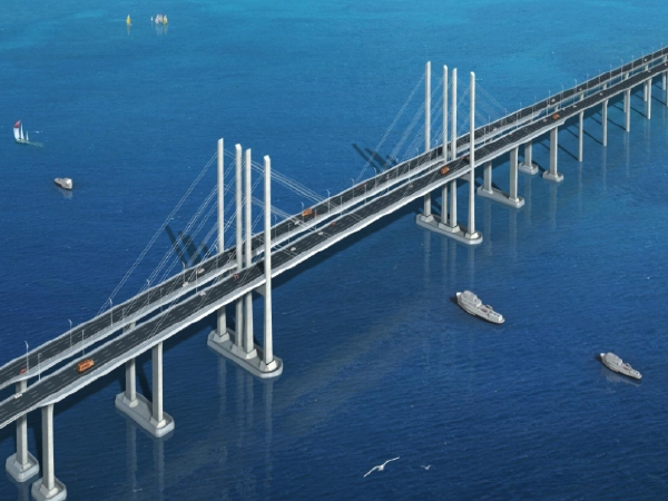 泉州湾跨海大桥设计图资料下载-胶州湾跨海大桥设计关键施工技术