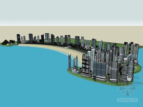 Lunada海湾住所资料下载-海湾建筑SketchUp模型下载