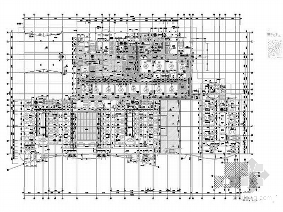 [山东]19层现代风格市级专科医疗中心建筑施工图-19层现代风格市级专科医疗中心平面图