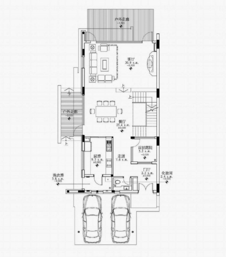 珠海华发水郡花園二期項目TD別墅深化方案及效果图（31页）-首层建筑平面图