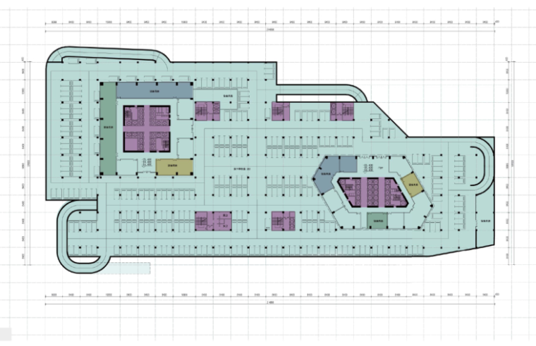 [湖南]南湖产业园地块商业综合体概念性规划设计文本-地下二至四层平面图