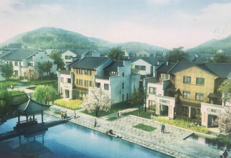诸暨住宅设计资料下载-全国首个装配式农舍村在浙江诸暨市开建，30万就可以住进大别墅！
