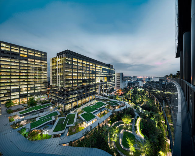 公园园区景观设计资料下载-新加坡Comtech商业园区景观设计