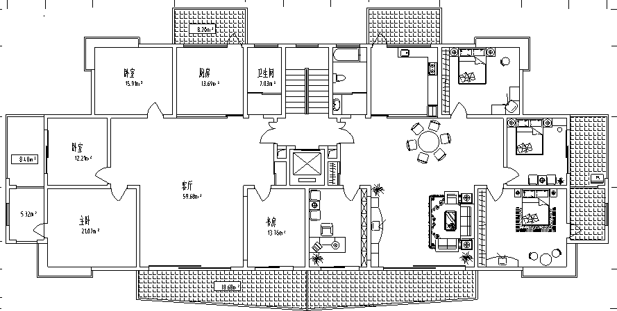 70種80至250平米室內戶型方案設計圖集(70張)