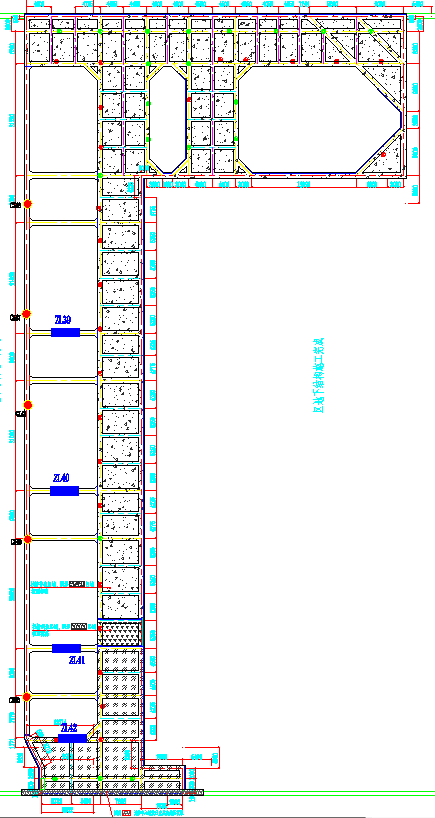 支撑梁加固方案-5J2与E1共墙处监测平面布置图