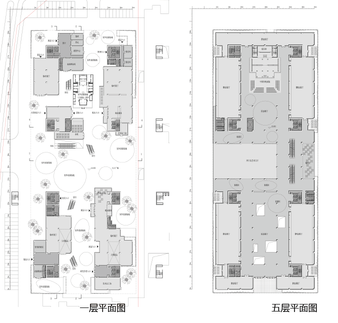 中国工艺美术馆建筑设计方案文本-部分平面图