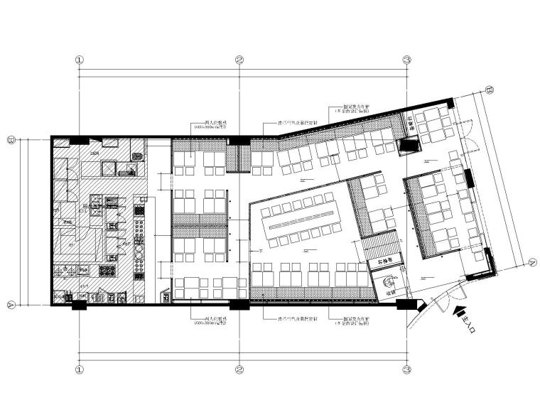 餐饮空间厨房效果图资料下载-新中式餐饮空间装修施工图（附效果图+概念方案）