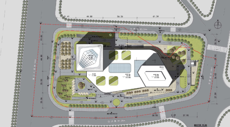 [湖南]南湖产业园地块商业综合体概念性规划设计文本-总平面图
