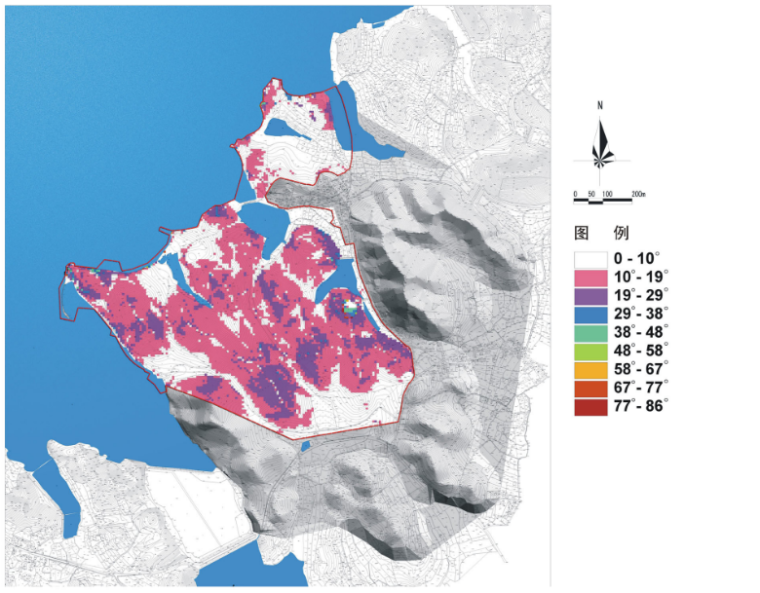 鄱阳湖国际度假村修建性规划-坡度分析图