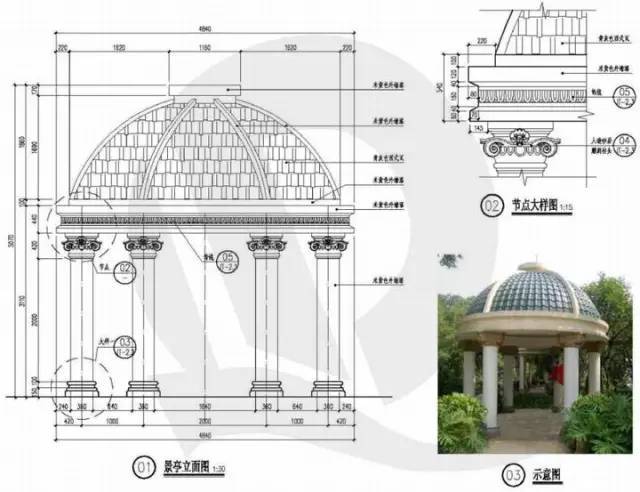 干货！恒大园林景观施工图标准（铺装、截水沟、景观亭、栈道）_62
