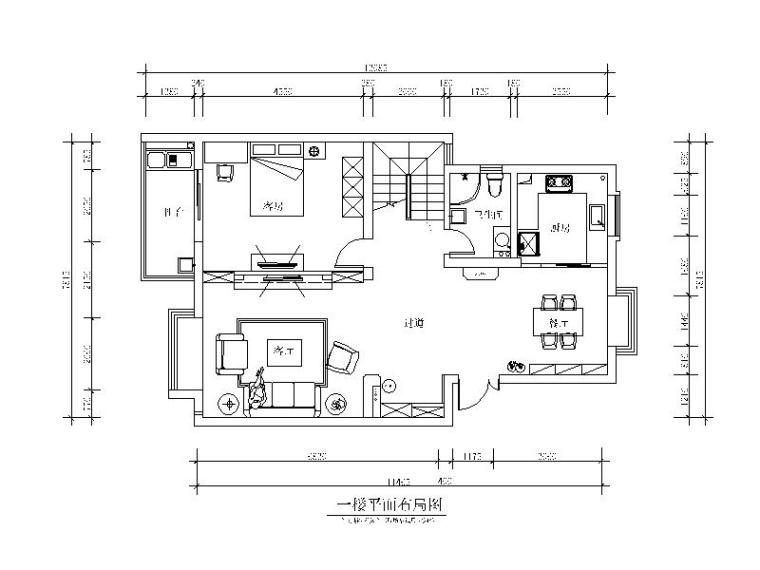 地中海风格卫生间模型资料下载-一套地中海风格样板房设计CAD施工图（含效果图）