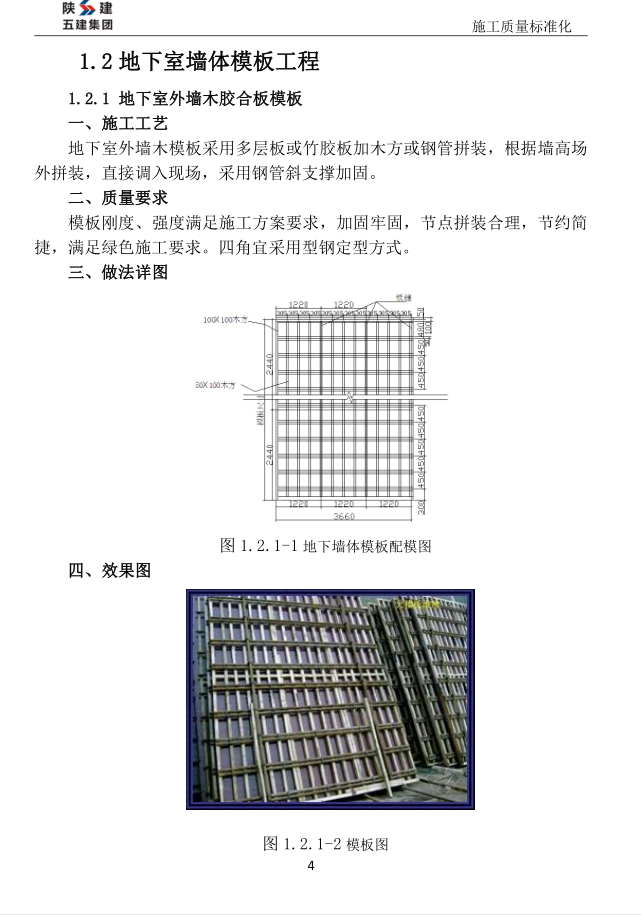 陕建集团施工质量标准化做法-198页-模板工程