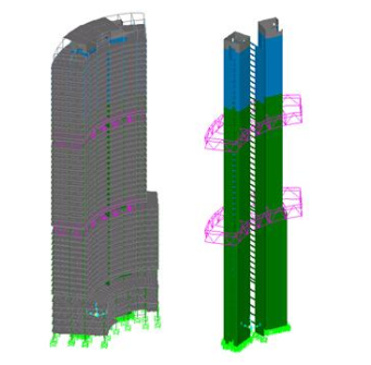 33层塔楼结构施工方案资料下载-厦门裕景SOHO塔楼带加强层超限高层结构动力弹塑性分析