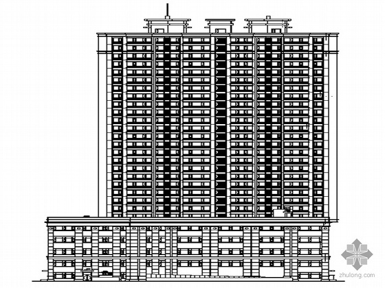 二十六层商住资料下载-[通河县]某二十六层高层商住楼建筑施工图