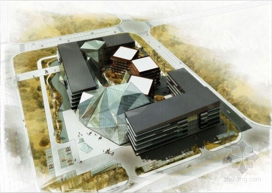 建筑设计服务中心资料下载-[北京]玻璃晶体式综合酒店服务中心建筑设计方案文本