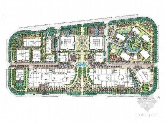 植物配置ps平面资料下载-[江西]生态自然中心广场景观规划设计方案