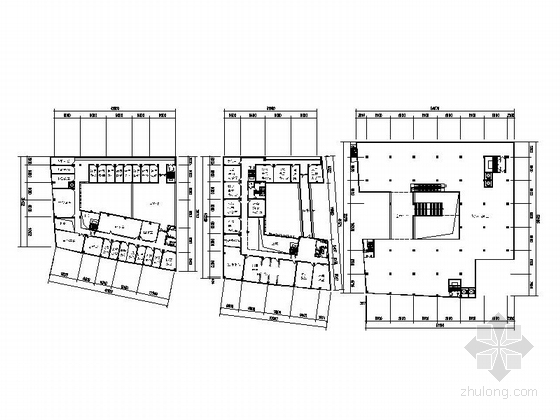 [成都]3层大型农贸市场建筑规划设计施工图（含效果图 知名建筑设计院）-3层大型农贸市场建筑平面图