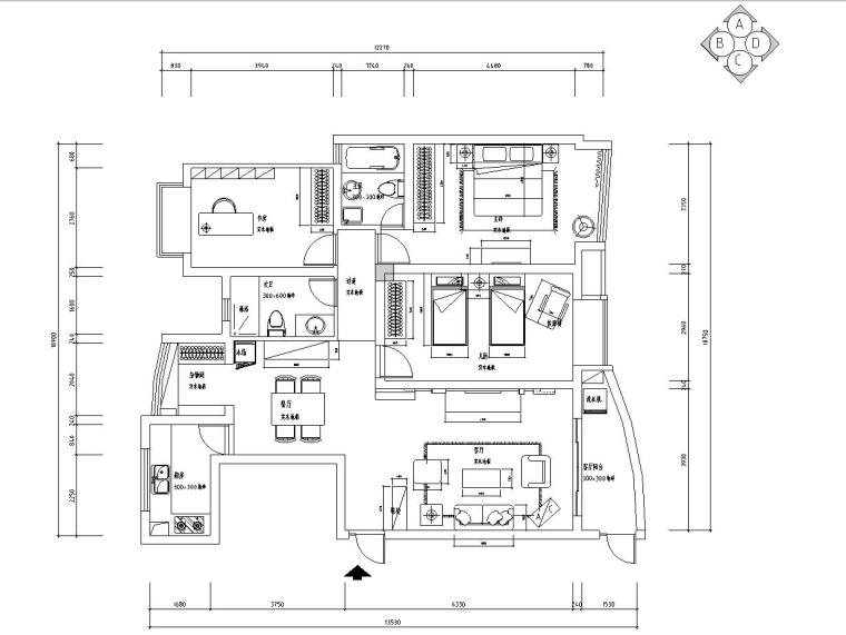 欧式家庭装修效果图资料下载-现代城施工图施工图设计（附效果图）