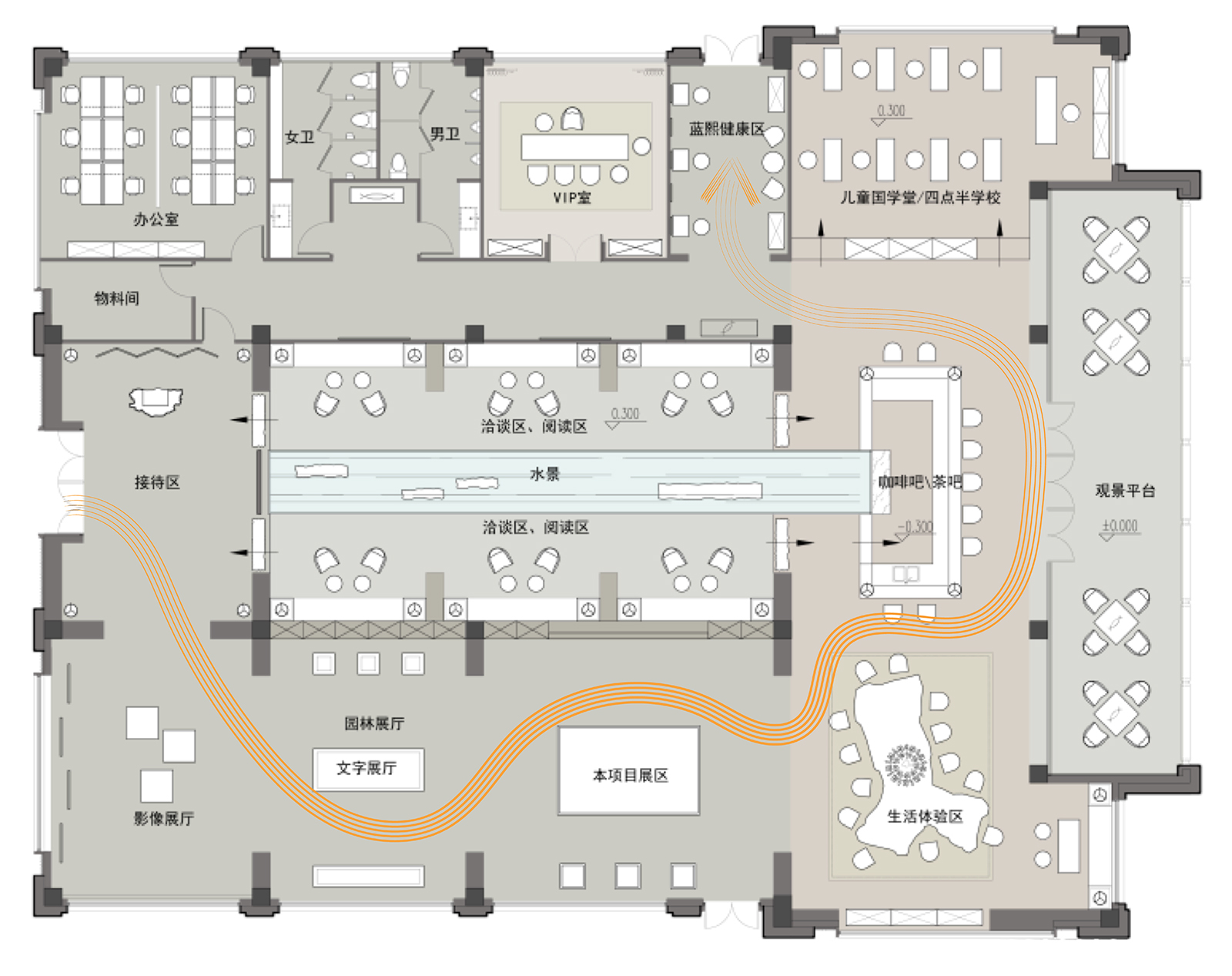 儀徵藍城桃李春風生活體驗館-商業展示空間設計案例-築龍室內設計論壇