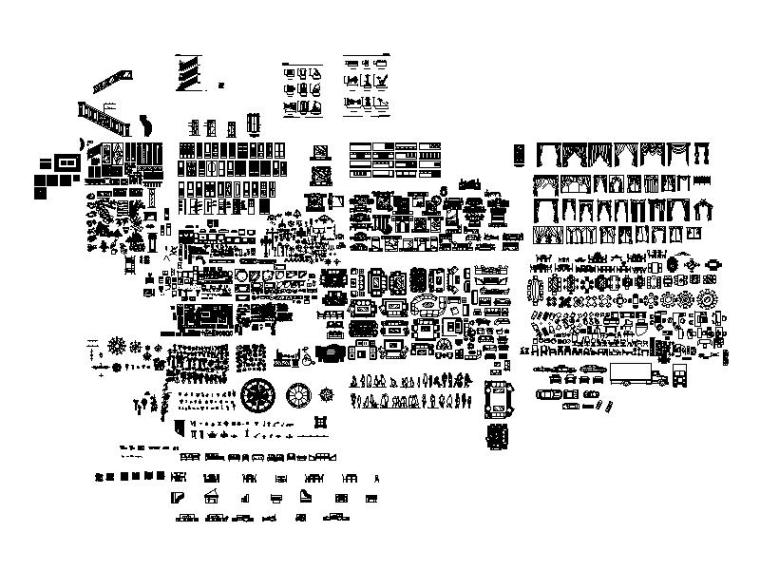 CAD室内设计家具素材资料下载-cad图库大全