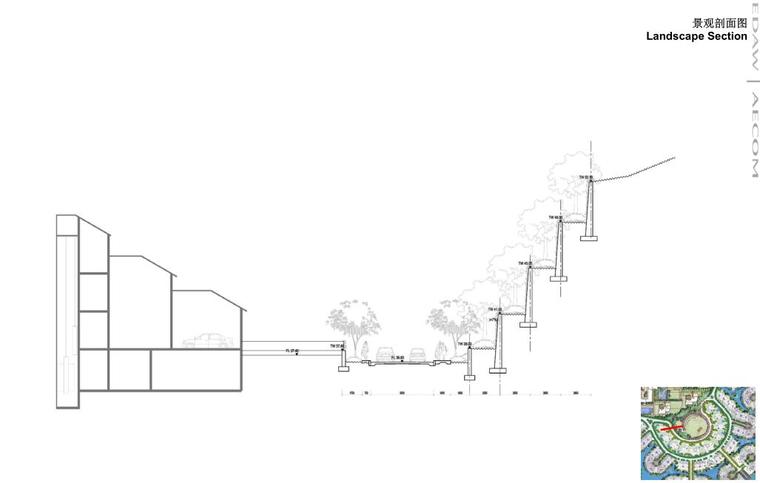 [广东]鼎峰景观概念设计方案-景观剖面图1
