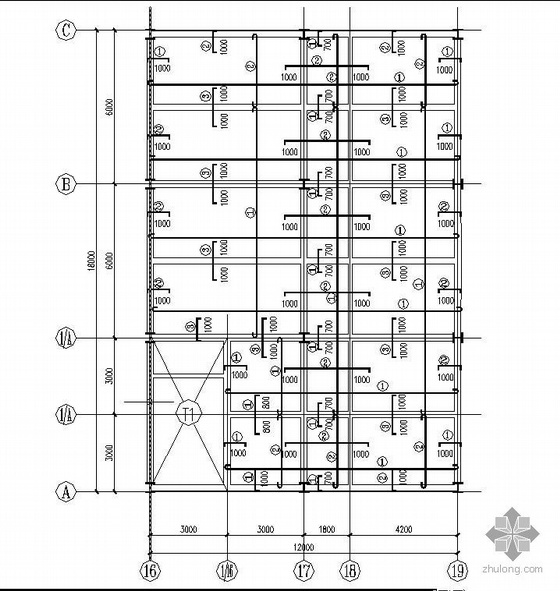 某钢结构厂房局部二层办公楼