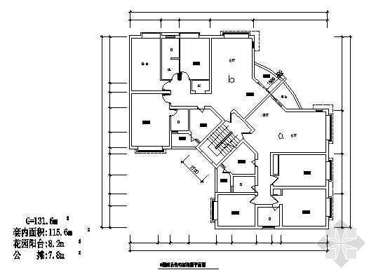 四室两厅一卫一厨设计资料下载-四室两厅一厨两卫131平米