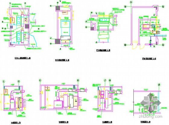 [南京]五星酒店空调通风深化设计图纸(含负荷计算书)-空调机房平剖面图