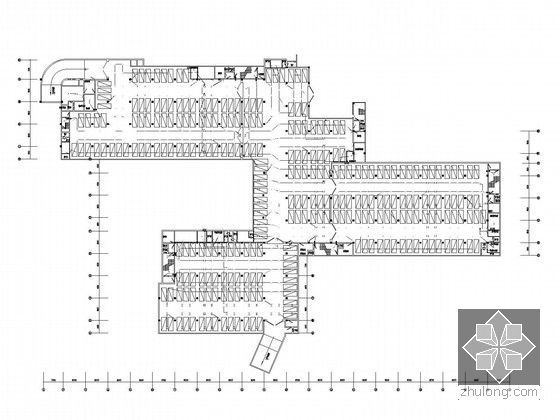 [江苏]最新一类综合商业楼全套电气施工图448张（含商铺市场幼儿园 多细部做法）-一区火灾报警平面图